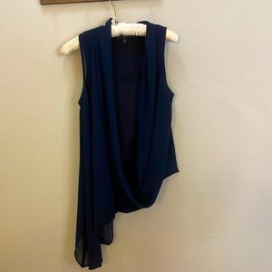 MM Couture Asymmetrical Sleeveless Blouse